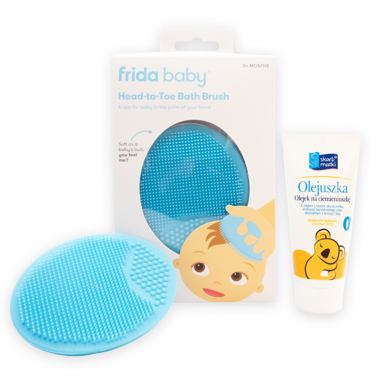 Olejuszka na ciemieniuszkę i myjka FridaBaby - Skarb Matki