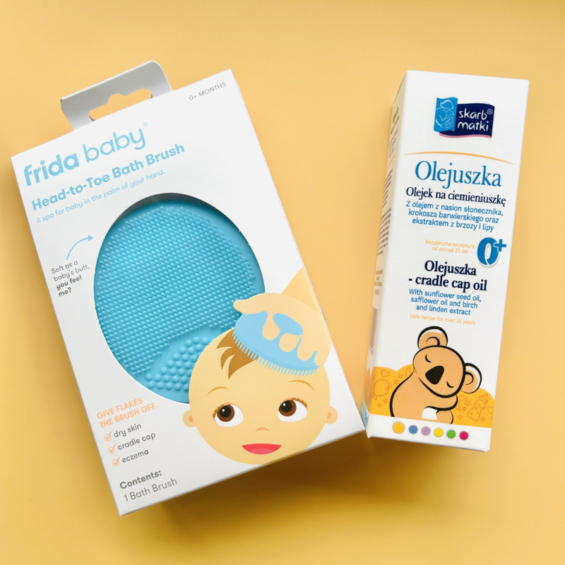 Olejuszka na ciemieniuszkę i myjka FridaBaby - Skarb Matki